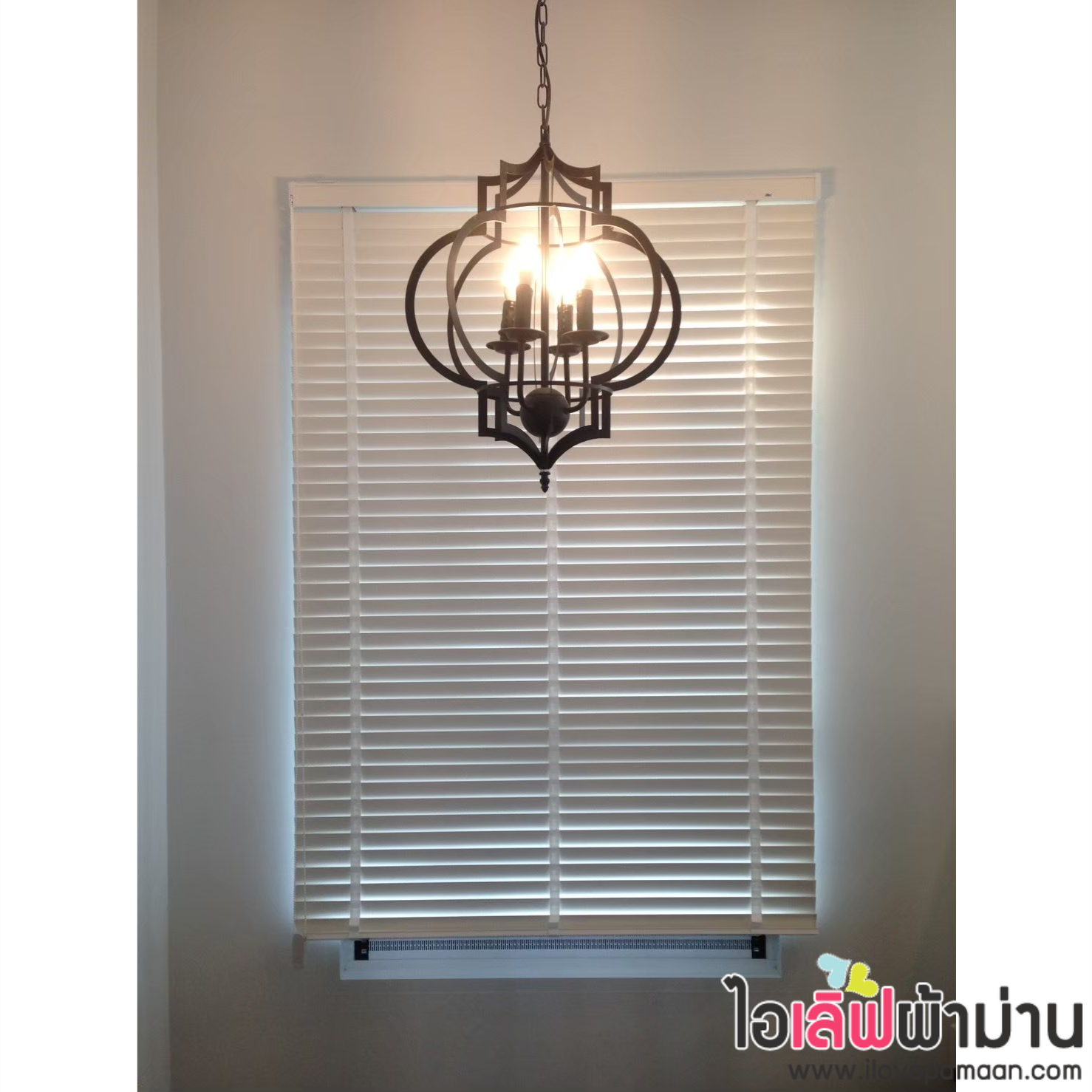 [H423] บุราสิริ ปัญญาอินทรา ม่านจีบ มู่ลี่ไม้ ผ้าม่านลายดอก