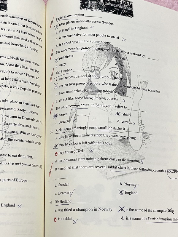 ►ครูพี่แน้ต◄ หนังสือกวดวิชาภาษาอังกฤษครู P’NAT ติวอังกฤษพิชิตทุกข้อสอบ (ปกชมพูแดง) ในหนังสือเป็นตะลุยโจทย์ทั้งเล่ม จดครบเกือบทั้งเล่ม จดละเอียด มีโจทย์เข้มข้นหลากหลายแนวที่น่าสนใจ