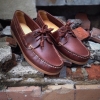 รองเท้าผู้ชาย | รองเท้าแฟชั่นชาย Brown Boat Shoes หนัง Oiled Pull Up