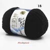 ไหมพรม Milk Cotton กลุ่มเล็ก รหัสสี 18 Pure Black