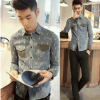 เสื้อผ้าผู้ชาย | เสื้อเชิ้ตผู้ชาย เสื้อเชิ้ตแฟชั่นชาย แขนยาว แฟชั่นเกาหลี