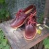 รองเท้าผู้ชาย | รองเท้าแฟชั่นชาย Red Brown Boat Shoes หนัง Oiled Pull Up