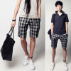 กางเกงผู้ชาย | กางเกงแฟชั่นผู้ชาย กางเกงขาสั้น ลายสก๊อต แฟชั่นเกาหลี