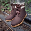 รองเท้าผู้ชาย | รองเท้าแฟชั่นชาย Brown Ankle Boot หนังนูบัคแท้ กันน้ำ