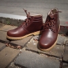 รองเท้าผู้ชาย | รองเท้าแฟชั่นชาย Brown Ankle Boots หนัง Oiled Pull Up