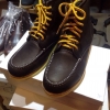 รองเท้าผู้ชาย | รองเท้าแฟชั่นชาย Dark Brown Boots หนังชามัวร์ (หนังลูกวัวแท้)