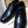 รองเท้าผู้ชาย | รองเท้าแฟชั่นชาย Black Derby Cut Shoes Smooth Leather หนังวัวแท้