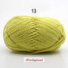 Milk Cotton เส้น4ply สีพื้น 13 Light green
