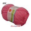 ไหมพรม คอตตอลมายด์ รหัสสี 322 สีชมพูกะปิ