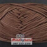 ไหมพรม คอตตอลมายด์เส้นใหญ่ รหัสสี 68 สีน้ำตาลแดง