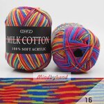 Milk Cotton เส้น4ply สีเหลือบ M16