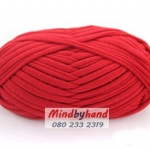 ไหมผ้ายืด (T-Shirt) รหัสสี 01 สีแดงสด