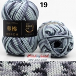 ไหมพรม Milk Cotton สีเหลือบ รหัสสี M19