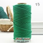 เชือกคอตตอล สี 13 สีเขียวสด