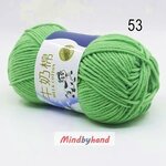 ไหมพรม Milk Cotton กลุ่มเล็ก รหัสสี 53 Dou Green