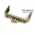 ปากกระเป๋าปิกแป๊ก ขนาด 3.5 นิ้ว แบบ 2 ช้้น สีรมควัน