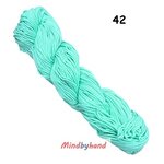 เชือกฟอกนิ่ม เกรด A แบบไจ 42 สีเขียวอ่อนพาสเทล