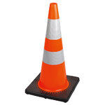 กรวยสีส้ม จราจร PVC 70 ซม.ฐานดำเพิ่มน้ำหนัก