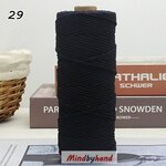 เชือกฟอก / เชือกคอตตอล 2 มิล สี 29 สีดำ