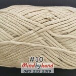 ไหมพรม คอตตอลมายด์เส้นใหญ่ รหัสสี 10 สีกากีอ่อน