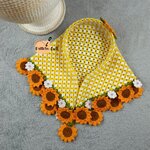 แพทเทิร์นฟรี ผ้าคาดผมดอกทานตะวัน