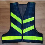 เสื้อสะท้อนแสงตาข่ายเล็ก- แถบสะท้อนแสง 6 แถบ