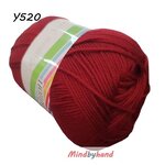 ไหมพรม คอตตอลมายด์ รหัสสี 520 สีไวน์แดง