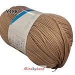 ไหมพรม คอตตอลมายด์ รหัสสี 188 สีคาราเมล