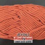 ไหมพรม คอตตอลมายด์เส้นใหญ่ รหัสสี Y061 สีน้ำตาลแดง