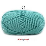 Milk Cotton เส้น4ply สีพื้น 64 Light emerald green