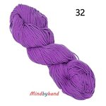 เชือกฟอกนิ่ม เกรด A แบบไจ 32 สีม่วง