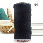 เชือกคอตตอล สี 45 สีดำ