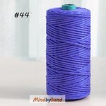 เชือกฟอก / เชือกคอตตอล สี 44 สีฟ้าคราม