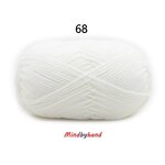 Milk Cotton เส้น4ply สีพื้น 68 White