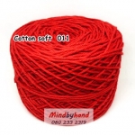 ไหมคอตตอลซอฟท์ เส้น 4 ply รหัสสี 11 สีแดงสด