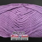 ไหมพรม คอตตอลมายด์เส้นใหญ่ รหัสสี Y113 สีม่วงลาเวนเดอร์