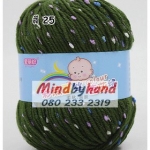 ไหมพรม Baby จุดลาย สี 25 AmyGreen