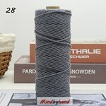 เชือกฟอก / เชือกคอตตอล 2 มิล สี 28 สีเทาเข้ม