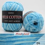 Milk Cotton เส้น4ply สีเหลือบ M04