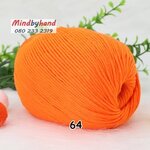 ไหมพรม Baby รหัสสี 64 Orange
