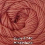 ไหมพรม Eagle สี 740 สีชมพูกะปิเข้ม