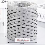 ไหมราเฟียร์ (Raffia yarn) สีเทาอ่อน