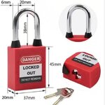 กุญแจก้านเหล็ก 38 มม แบบกันฝุ่น รุ่น P38SDP