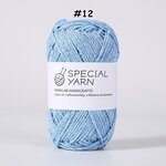 ไหมผสมดิ้น รหัสสี 12 สีฟ้าใส