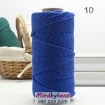 เชือกคอตตอล สี 10 สีน้ำเงิน