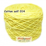 ไหมคอตตอลซอฟท์ เส้น 4 ply รหัสสี 14 สีเหลืองนวล