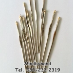 เข็มโครเชต์หัวเดียว ด้ามเงิน หัวสีทอง