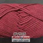 ไหมพรม คอตตอลมายด์เส้นใหญ่ รหัสสี Y525 สีแดงมะเหมี่ยว