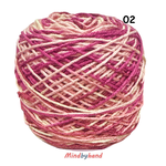 เส้นฝ้ายอินโด สีเหลือบ สี 02 สีโทนชมพู