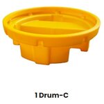 1 - Drum Dolly Barrel, LLDPE, SIZE 82.6 x 82.6 x 22 cm, 45 L